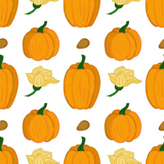 Pattern for textile or kitchen in hand draw style. Seamless pattern