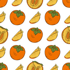 Pattern for textile or kitchen in hand draw style. Seamless pattern