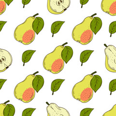 Pattern for textile or kitchen in hand draw style. Seamless pattern