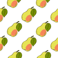 Pattern for textile or kitchen in hand draw style. Seamless pattern
