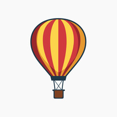 Fototapeta premium vibrant yellow and red hot air balloon icon