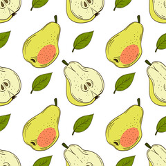 Pattern for textile or kitchen in hand draw style. Seamless pattern