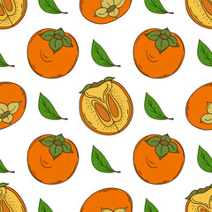Pattern for textile or kitchen in hand draw style. Seamless pattern