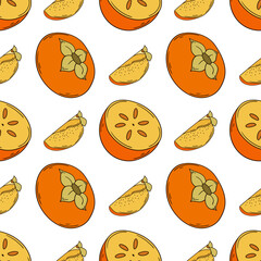 Pattern for textile or kitchen in hand draw style. Seamless pattern