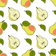 Pattern for textile or kitchen in hand draw style. Seamless pattern