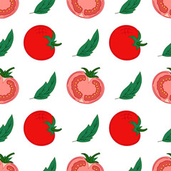 Pattern for textile or kitchen in hand draw style. Seamless pattern