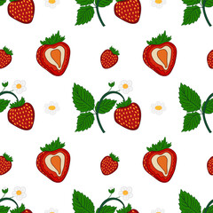 Pattern for textile or kitchen in hand draw style. Seamless pattern