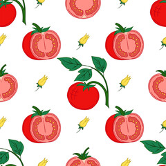 Pattern for textile or kitchen in hand draw style. Seamless pattern