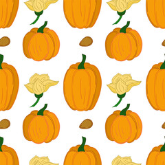 Pattern for textile or kitchen in hand draw style. Seamless pattern