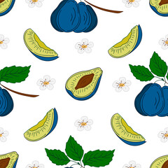 Pattern for textile or kitchen in hand draw style. Seamless pattern