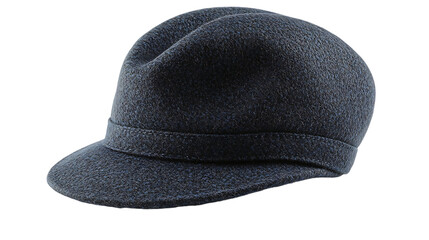 Navy Blue Sparkly Textured Hat on Transparent Background