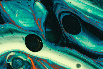 Abstract background with color flow and stars