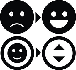 set of smileys emoji  vector illustration