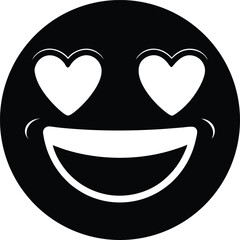 heart with smile vector illustration