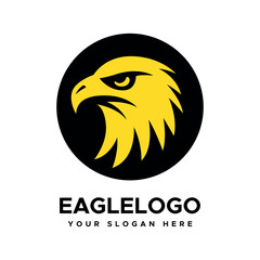 Eagle head logo in yellow and black