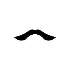 mustache silhouette vector illustration isolated on white 