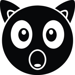 black cat face vector illustration © MSTJESMIN