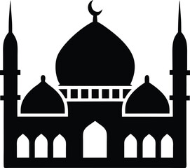 mosque in istanbul turkey vector illustration