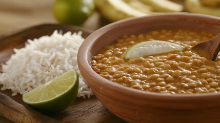 Lentil Curry with Rice and Lime: A Flavorful Indian Vegetarian Delight