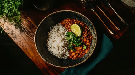 Lentil Curry with Rice: A Culinary Delight