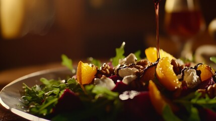Autumnal Beetroot and Orange Salad with Balsamic Glaze - A Delicious and Healthy Dish