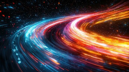 Obraz premium Colorful swirling nebula in space