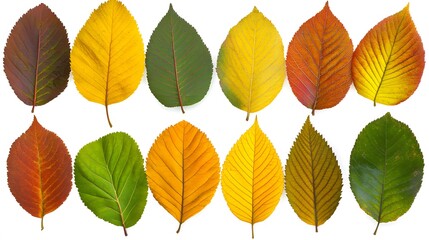 Obraz premium Vibrant Autumn Leaves Collection, Colorful Fall Foliage Photography