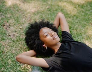 relax and listen to music outside