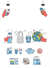 Fototapeta premium Environmental Protection Poster : 환경보호 포스터 