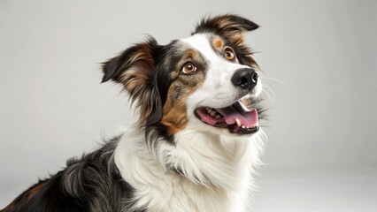 Border Collie Mix on studio background