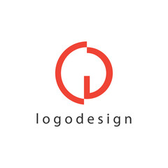 simple j logo vector template