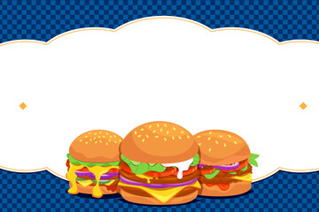 Modern Cartoon Smash Burger Background