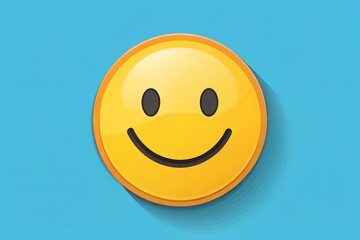 Fototapeta premium Happy Smiley Smiling Face Flat Style