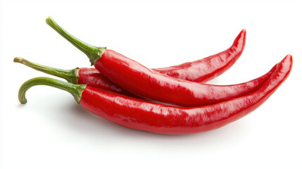 Fresh red chili peppers are vibrant and spicy, perfect for adding flavor to dishes. Their bright color and unique shape make them visually