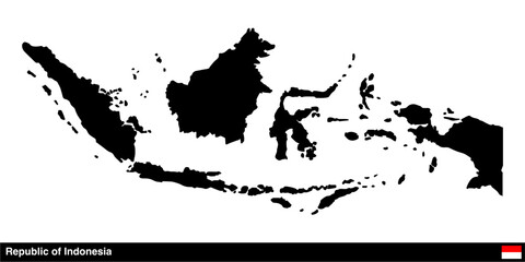 vector map of the republic of indonesia