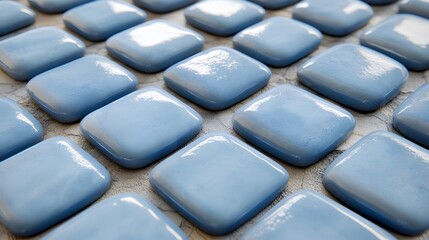 Fototapeta premium Abstract Blue Square Tiles Pattern Background