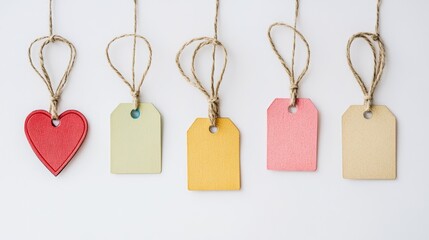 Seasonal sale for Mother's Day, Valentine's Day, and Women's Day. Celebrate spring with special offers and discounts! Shop now and find the perfect gift. Hearts and price tags on a white background.
