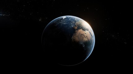 Obraz premium A night image of Earth from space, with the galaxy glow highlighting the planet beauty