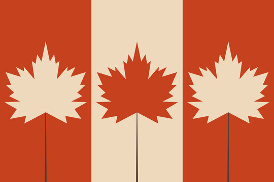 Geometric maple leaves