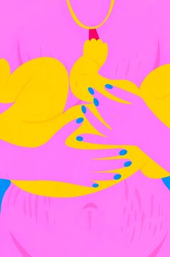 A Mother breastfeeding her child