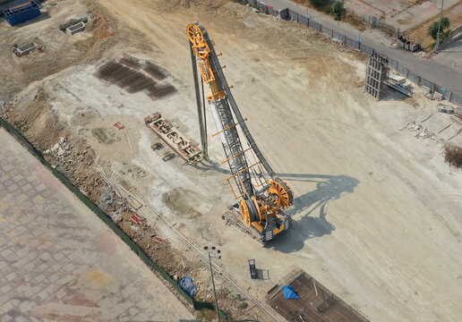 Hydraulic Diaphragm Wall machine in Large Construction Site 