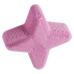 3D Abstract Fluffy Pink Star Shape Plus