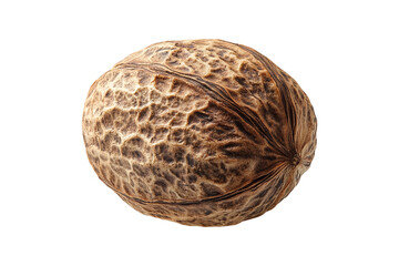 Dry nutmeg isolated on transparent background
