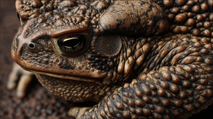 Obraz premium Close-up of a Warty Toad - Amphibian Portrait