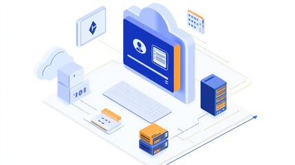 A network diagram illustrating interconnected devices and cloud services.