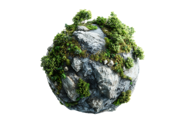 Earth day concept isolated on transparent background