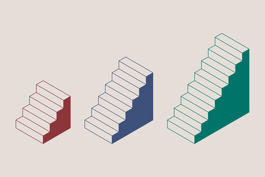 Concept art with different stairs