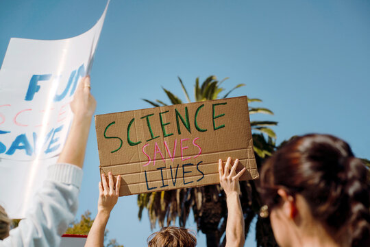 Science Saves Lives Protest Sign 