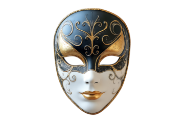 elegant carnival mask isolated on transparent background