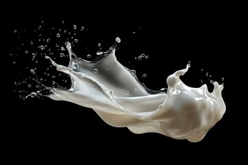 A captivating milk splash against a dark background.